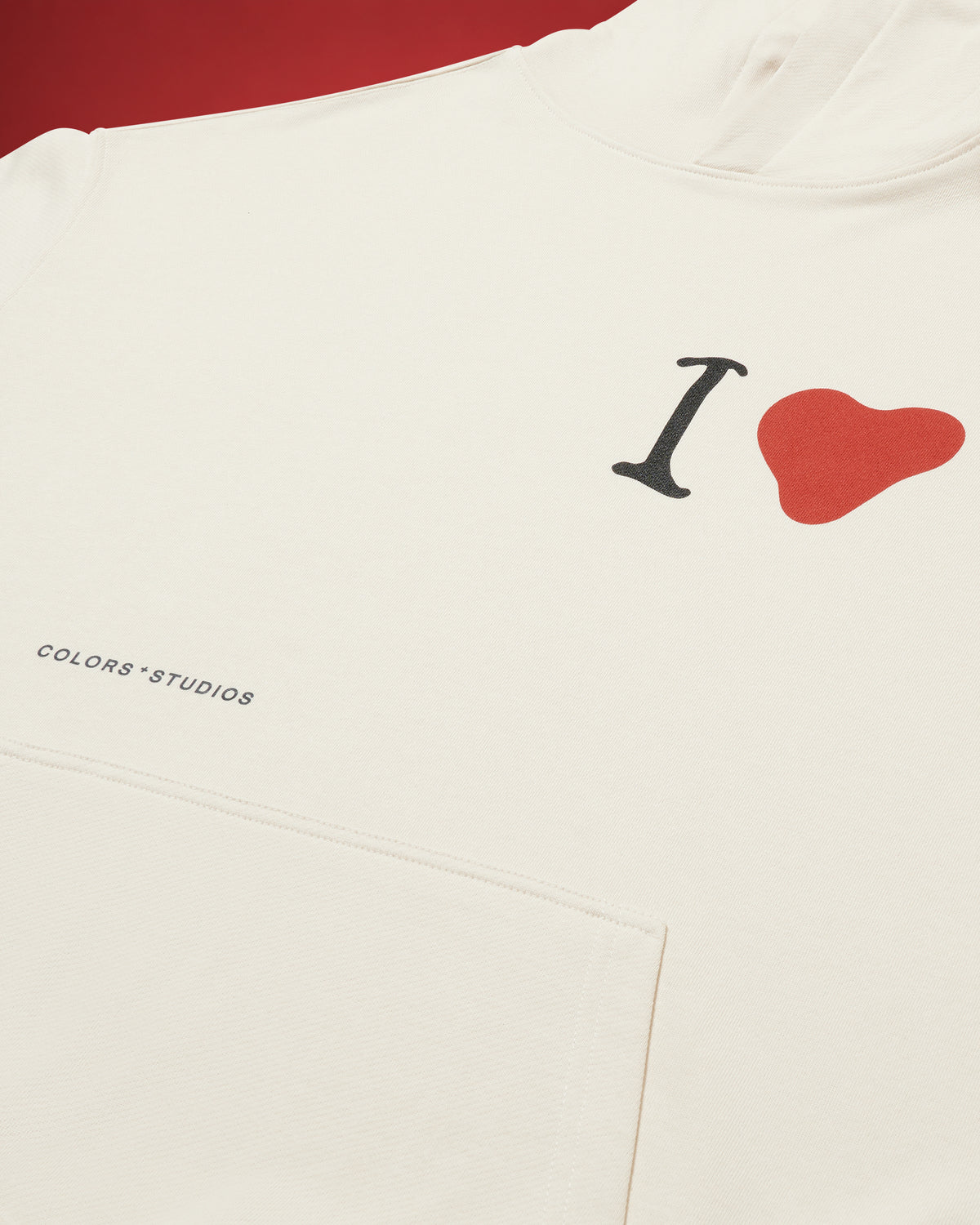 I LOVE HOODIE - PEARL CANVAS